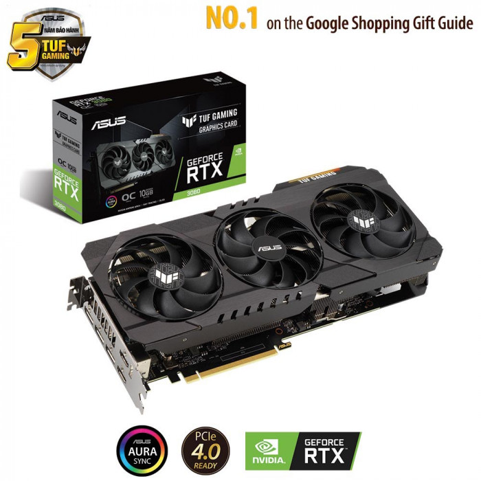 VGA Asus TUF Gaming GeForce RTX™ 3080 V2 OC Edition 10GB GDDR6X 