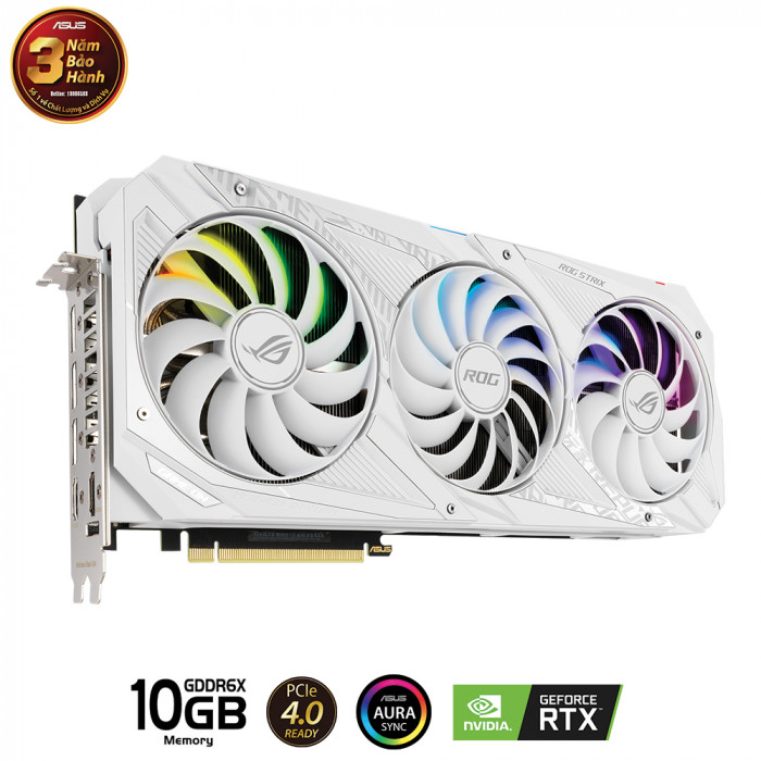 VGA Asus ROG Strix GeForce RTX™ 3080 V2 White Edition 10GB GDDR6X