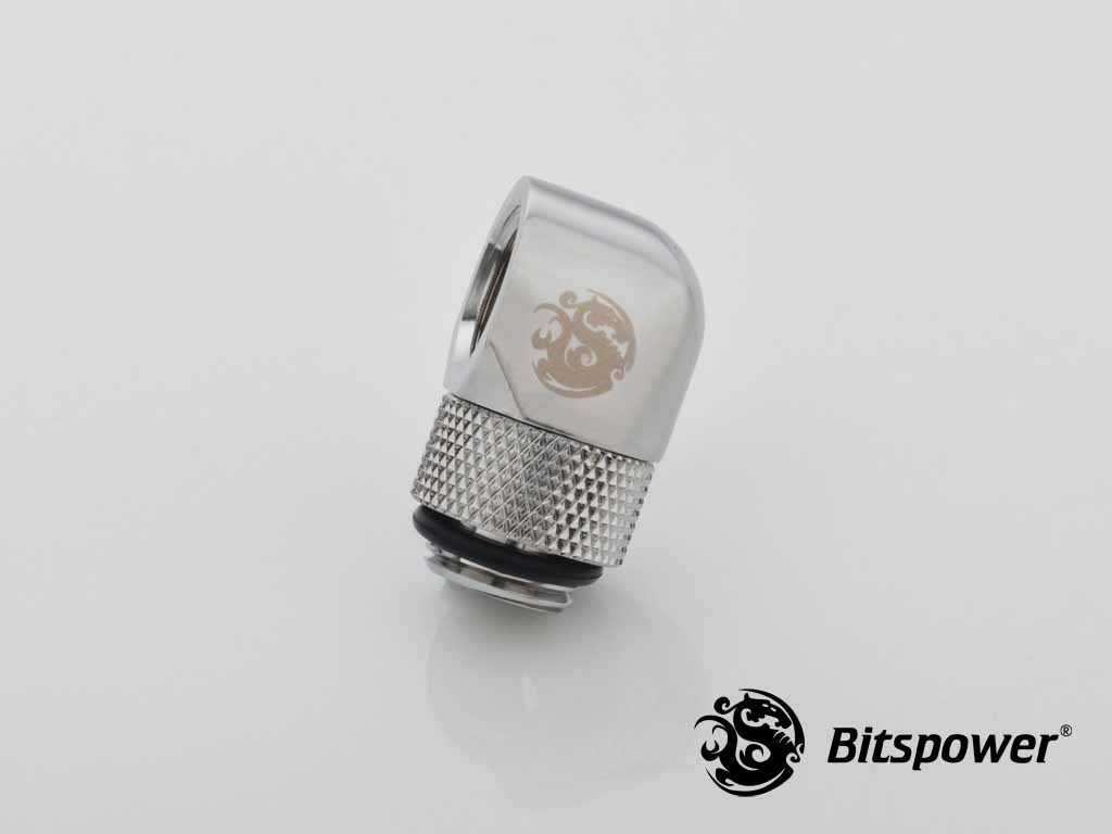 Bitspower Fitting Xoay Nối Góc 90 (Silver)