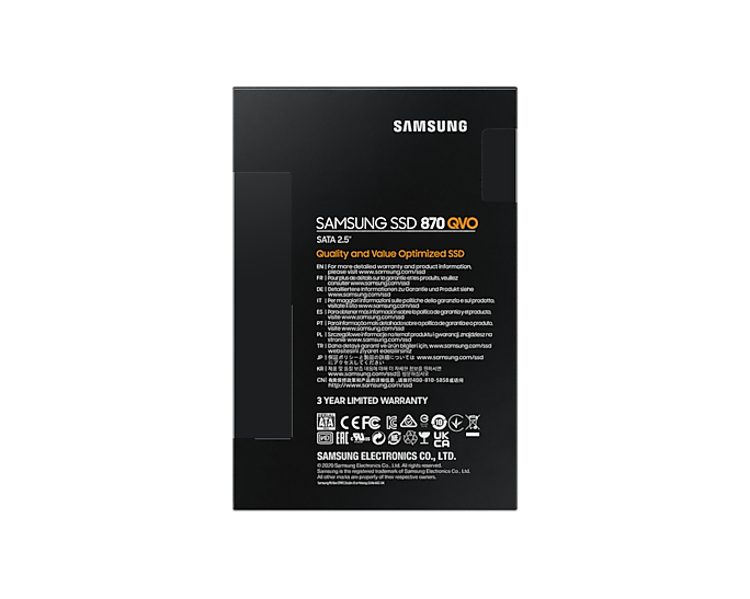 SSD SamSung 870 QVO 8TB 2.5" SATA III - MZ-77Q8T0BW