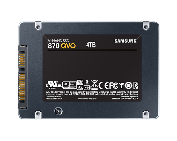 SSD SamSung 870 QVO 4TB 2.5" SATA III - MZ-77Q4T0BW