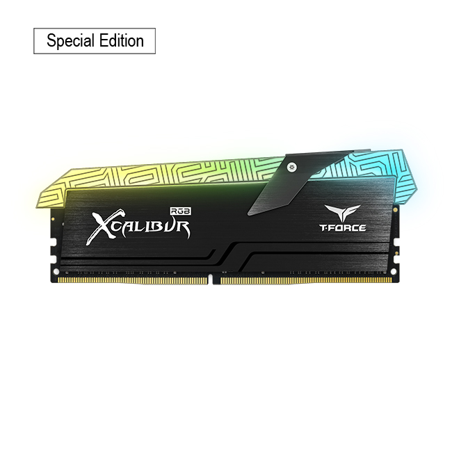RAM TeamGroup XCALIBUR RGB 16GB (2 x 8GB) DDR4 Bus 3600MHz - Đen 