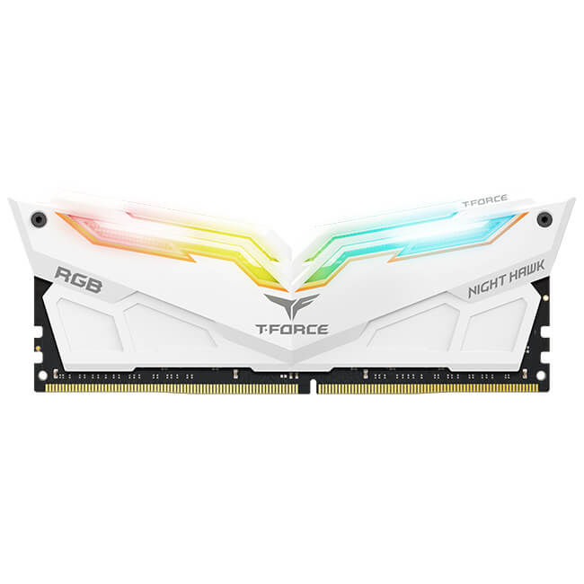 RAM TeamGroup NIGHT HAWK RGB 16GB (2 x 8GB) DDR4 Bus 3200MHz White