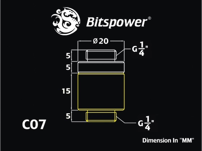 Bitspower Fitting D-Plug Set (Black Sparkle)