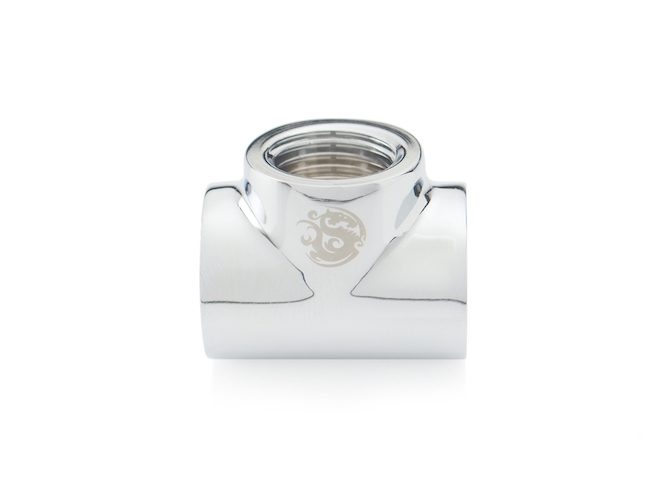 Bitspower Silver Shining T-Block With Triple IG1/4