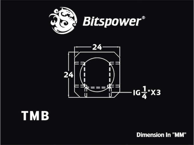 Bitspower T-Block Tròn (Silver)