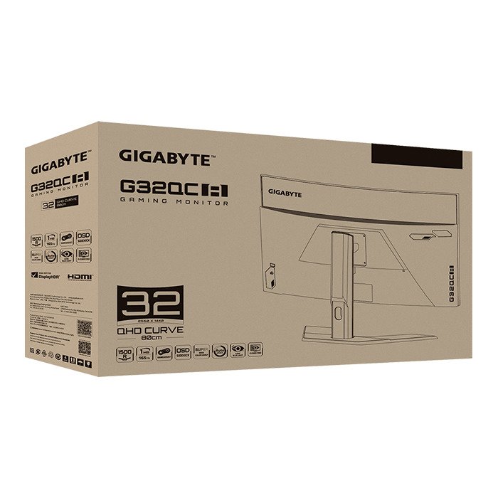 Màn Hình Gigabyte G32QC - 31.5in cong QHD 165Hz