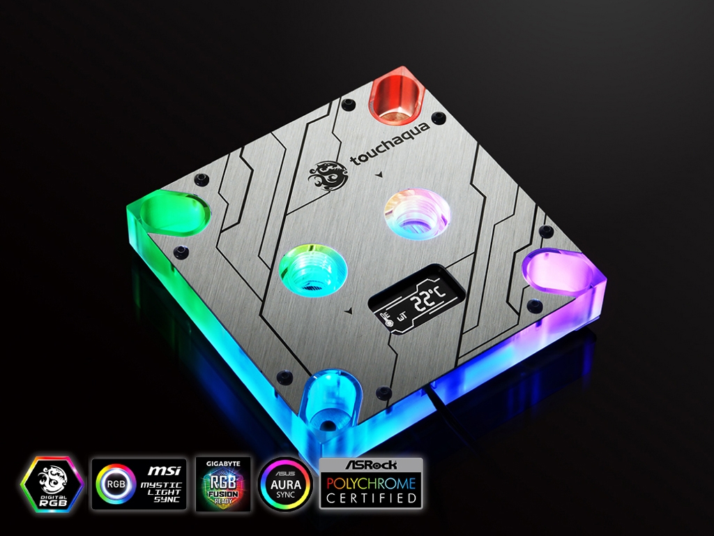 Bitspower Touchaqua CPU Block Summit MS OLED For Intel Platform