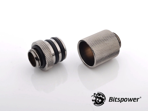 Bitspower Fitting D-Plug Set-One INCH (Black Sparkle)