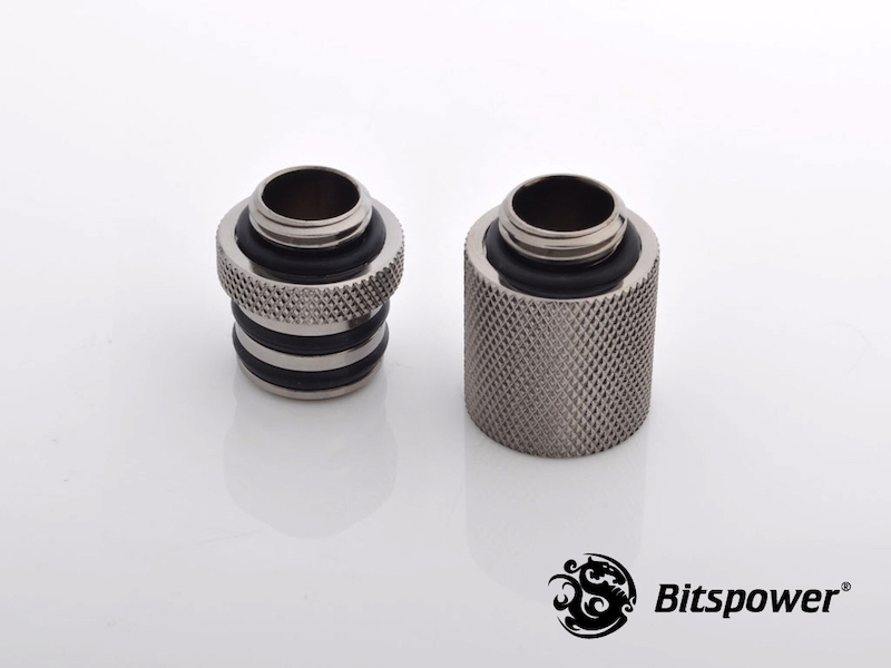 Bitspower Fitting D-Plug Set-One INCH (Black Sparkle)