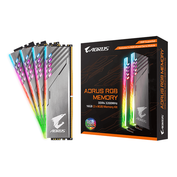 Gigabyte AORUS RGB 16GB (2x8GB) 3200MHz C16 + 2 Kit sample