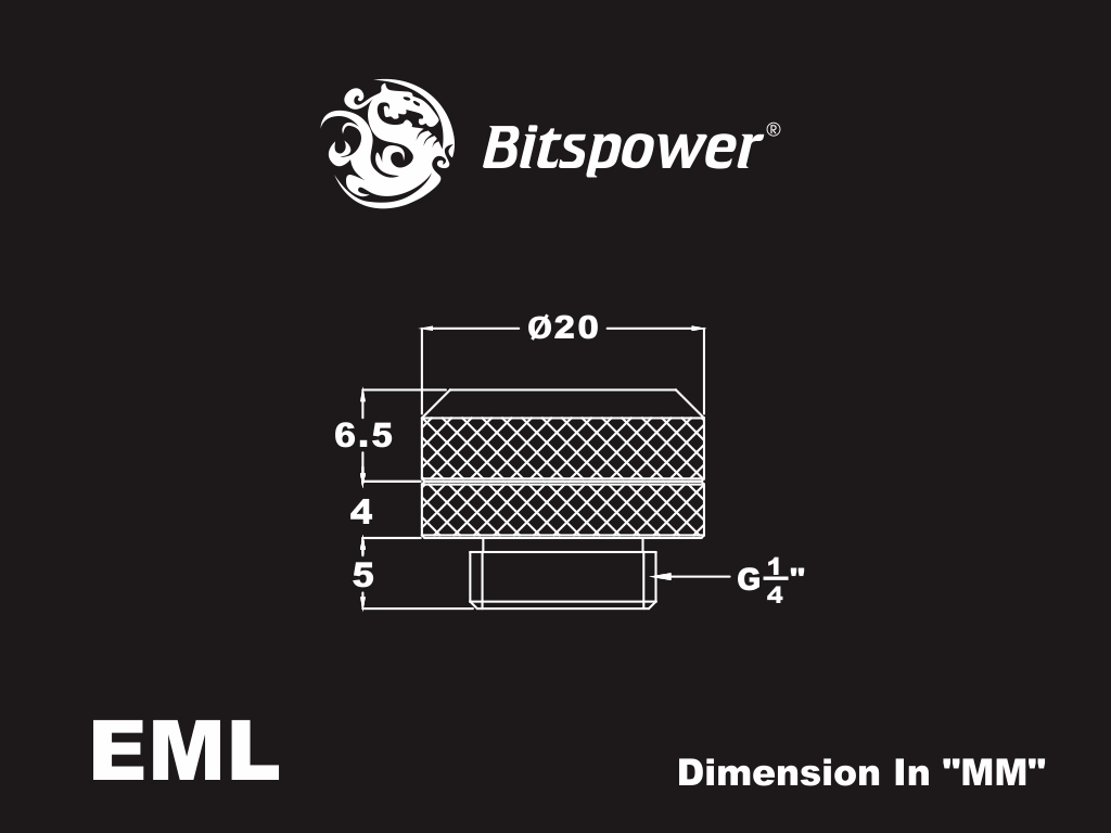 Bitspower Fitting Cắm Ống OD12MM (Carbon)