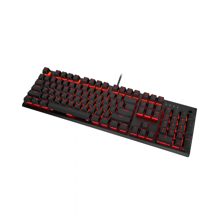 Bàn phím Corsair K60 PRO Mechanical Gaming Keyboard — Red LED — 100% CHERRY MV Mechanical Keyswitches — Black