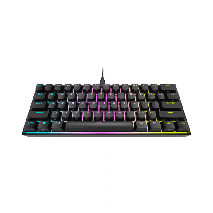 Bàn phím Corsair K65 RGB MINI 60% Mechanical Gaming Keyboard — CHERRY MX SPEED — Black