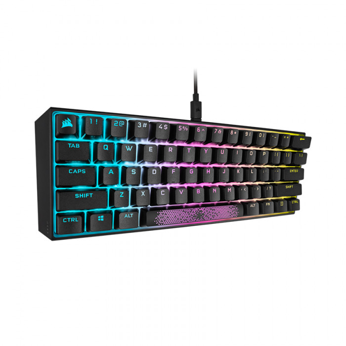 Bàn phím Corsair K65 RGB MINI 60% Mechanical Gaming Keyboard — CHERRY MX SPEED — Black