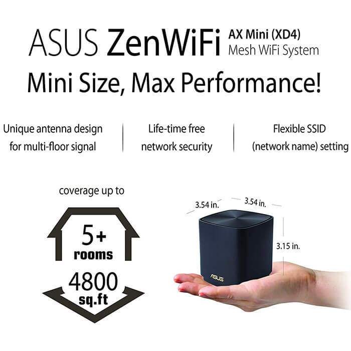 ASUS ZenWiFi AX1800 Mini XD4 2-Pack - Black