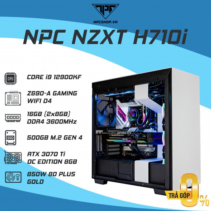 NPC NZXT H710i Intel Core I9 - 12900KF | 16GB | RTX 3070 TI | 500 GB SSD