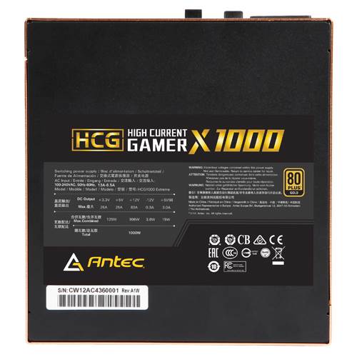 PSU Antec HCG1000 Extreme - 1000W 80 Plus Gold