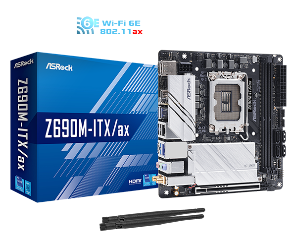 Mainboard Asrock Z690M - ITX/ax -  Intel Z690 | Socket 1700 | Mini ITX |2 khe Ram DDR4