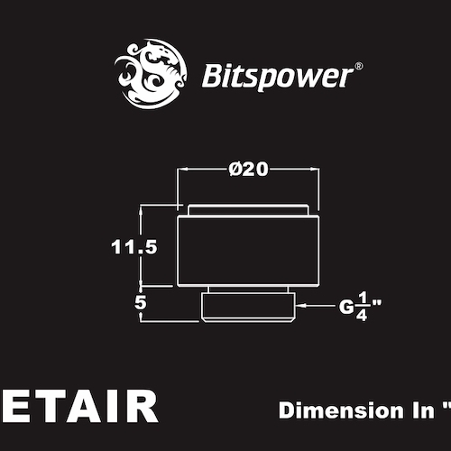  Bitspower AIR-Exhaust Fitting (Matt Black)