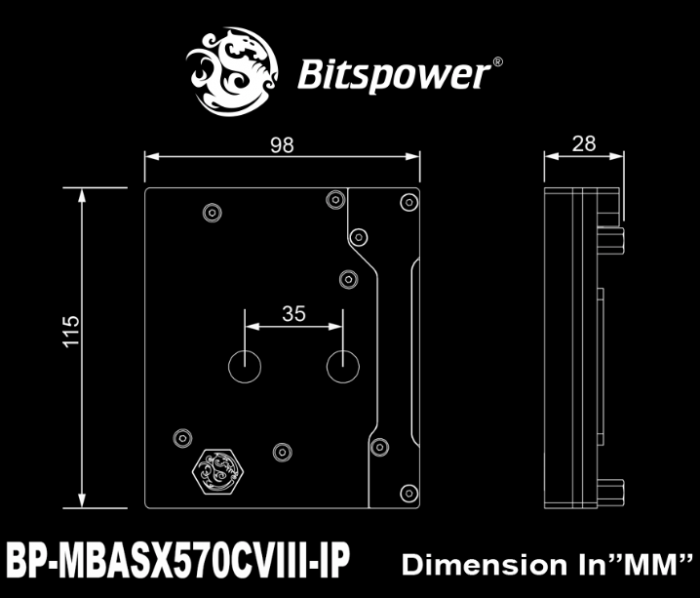 Bitspower Mono Block for ASUS ROG Crosshair VIII Impact