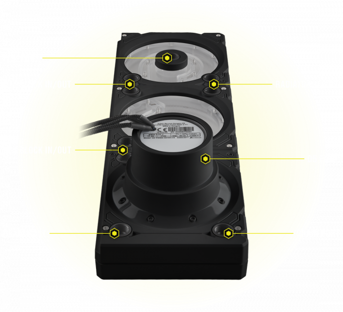 Hydro X Series XD7 RGB Pump/Reservoir Combo — Black