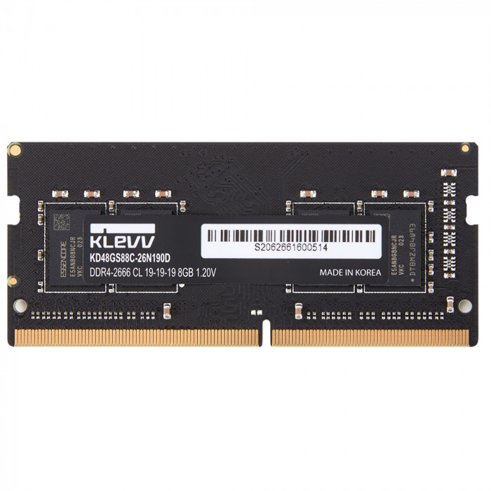Ram Laptop Klevv Standard SO-DIMM 8GB (1*8GB) DDR4 Bus 2666 C19