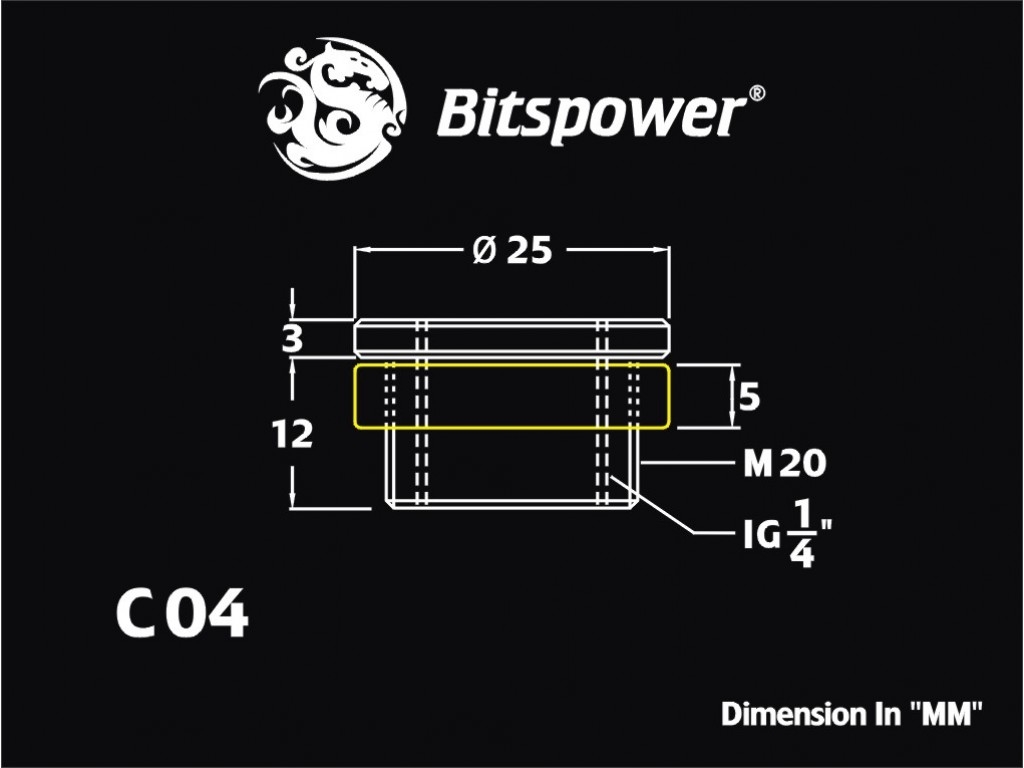 Bitspower Fitting CaseTop Water-Fill SET (Black Sparkle)