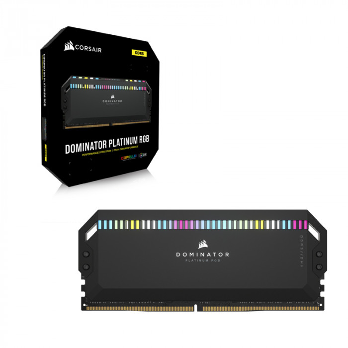 Ram Corsair DOMINATOR Platinum RGB 32GB (2x16GB) DDR5 DRAM 5600MHz C36 - Black