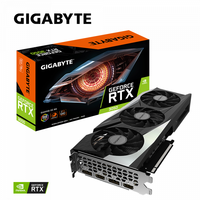 VGA GIGABYTE GeForce RTX™ 3050 GAMING OC 8G