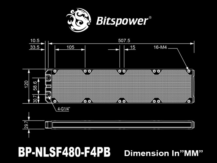 Bitspower Radiator Leviathan SF 480