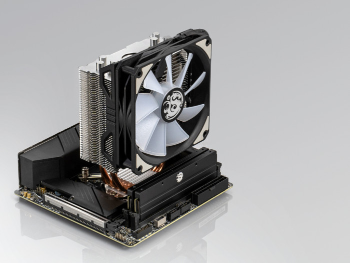 Bitspower Phantom CPU Air Cooler with 4 Heat Pipes - Silver (DRGB)