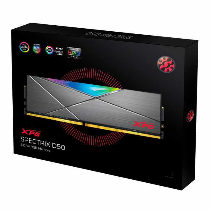Ram Adata XPG Spectrix D50 8GB Grey (1x8GB/DDR4/3200Mhz) - AX4U320038G16A-ST50