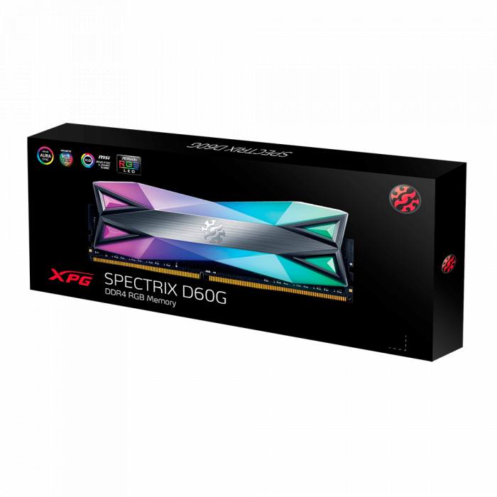 Ram Adata XPG Spectrix D60G 8GB RGB Grey (1x8GB/DDR4/3200Mhz/Tản Nhiệt Tungsten)