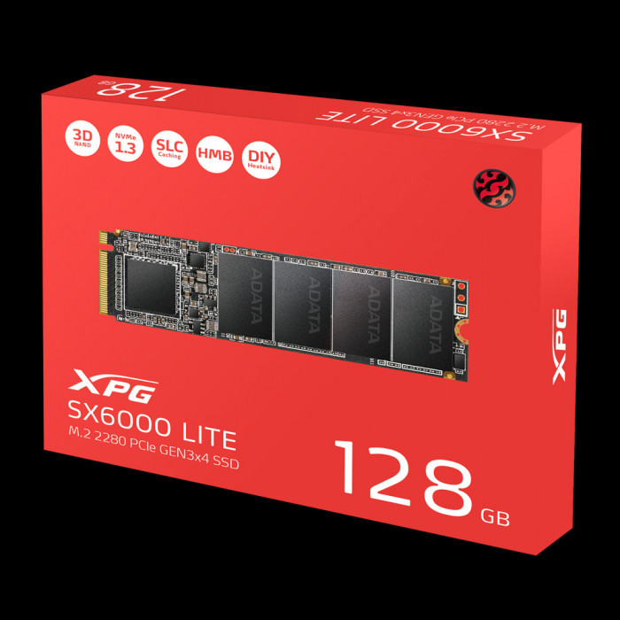 Ổ cứng SSD ADATA XPG SX6000 Lite 128GB  NVMe 2280 PCIe Đọc 1800 MB/s Ghi 900 MB/s 