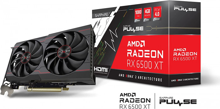 CARD SAPPHIRE PULSE AMD RADEON™ RX 6500 XT GAMING OC 4GB (GDDR6/HDMI/ DP LITE) (11314-01-20G)
