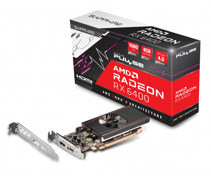 VGA SAPPHIRE PULSE AMD RADEON RX 6400 GAMING 4GB