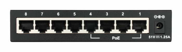 Switch D-Link 8 cổng 10/100M với 4 Cổng PoE - (DES-1008PA)