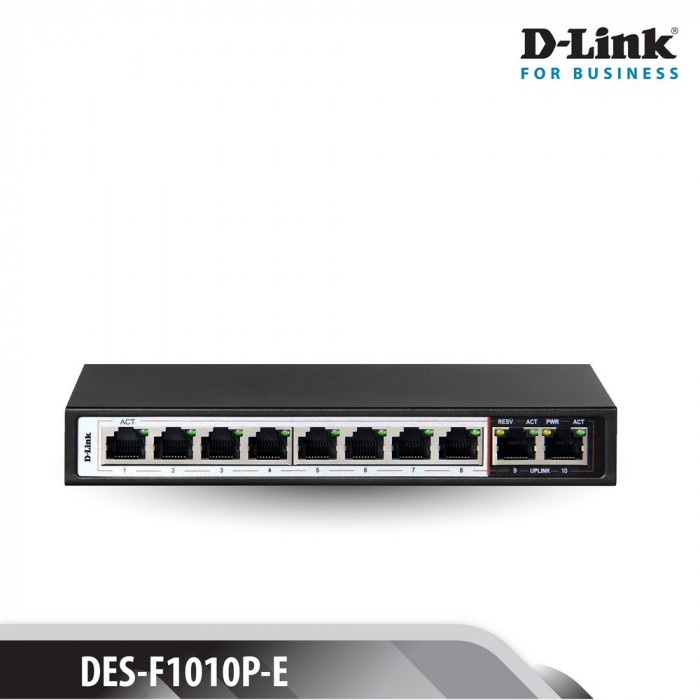Switch D-Link 16 cổng 10/100M với 16 Cổng PoE - (DES-F1018P-E)