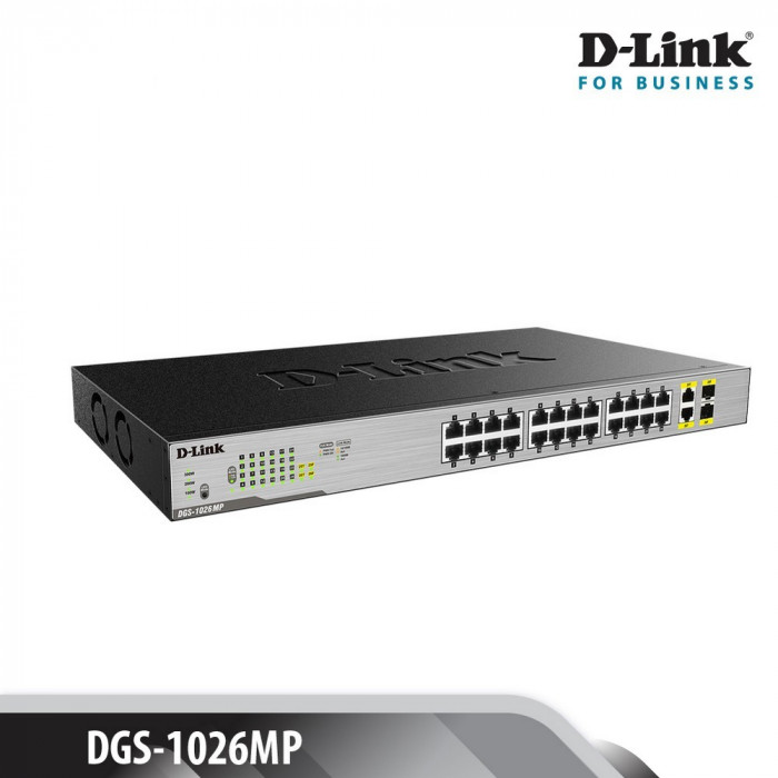Giga Switch D-Link 24 cổng PoE 10/100/1000 Mbps RJ45 - (DGS-F1026P-E)