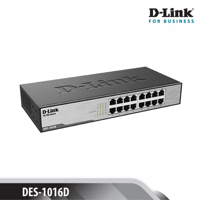 Switch D-Link 16 cổng 10/100M RJ45 - (DES-1016D)