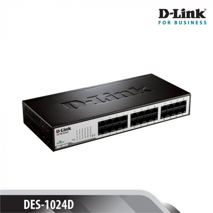 Switch D-Link 24 cổng 10/100M RJ45 - (DES-1024D)