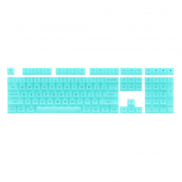 Keycap AKKO  – Tiffany Blue (PC / ASA-Clear profile / 155 nút)