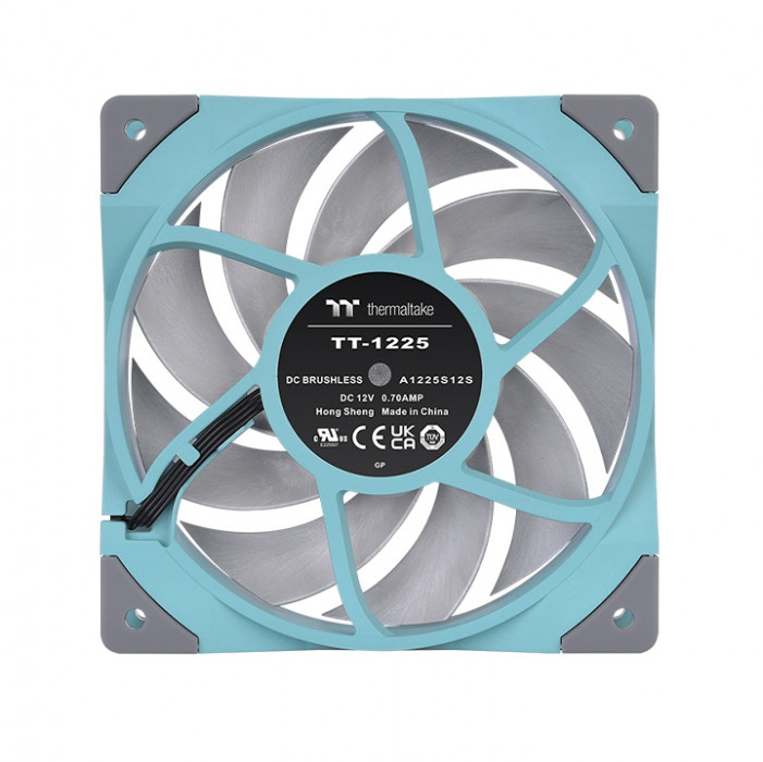 Quạt Tản Nhiệt Thermaltake TOUGHFAN 12 Turquoise High Static Pressure Radiator Fan (Single Fan Pack)