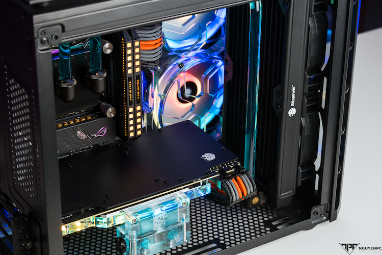 NPC Albus - Bộ Case Corsair 280x Cùng Bộ Tản Nhiệt Nước Bitspower Custom