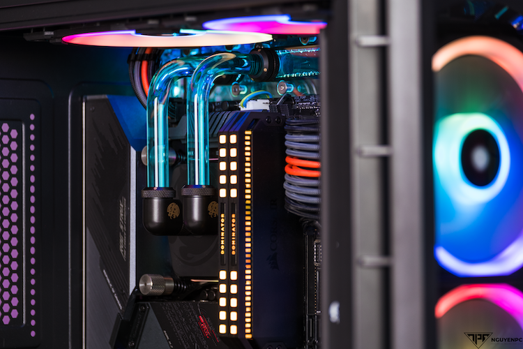 NPC Albus - Bộ Case Corsair 280x Cùng Bộ Tản Nhiệt Nước Bitspower Custom