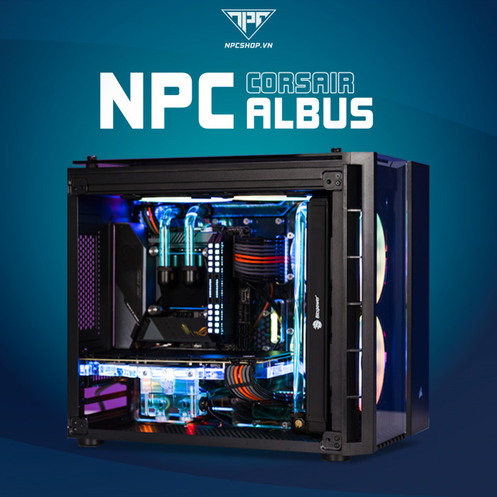 NPC Albus - Bộ Case Corsair 280x Cùng Bộ Tản Nhiệt Nước Bitspower Custom
