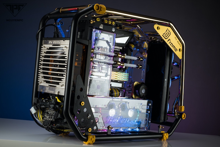 NPC Remus - Bộ case In-Win D-Frame 2.0 cùng bộ tản nhiệt nước Bitspower