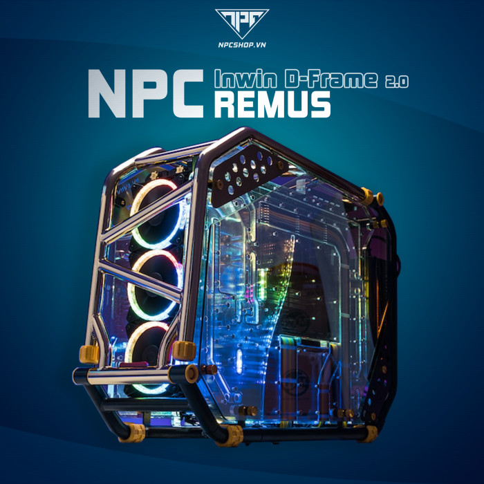 NPC Remus - Bộ case In-Win D-Frame 2.0 cùng bộ tản nhiệt nước Bitspower