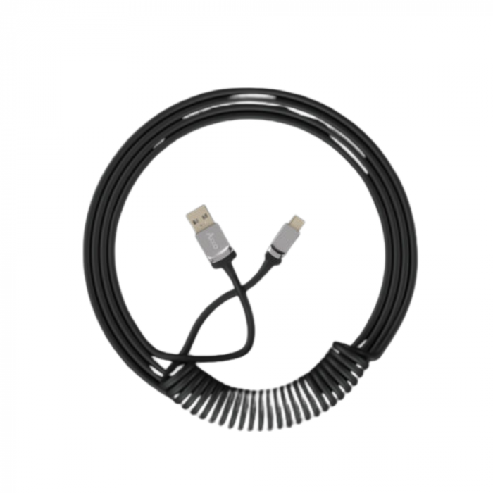 Dây Cáp Custom AKKO Coiled Cable – Black